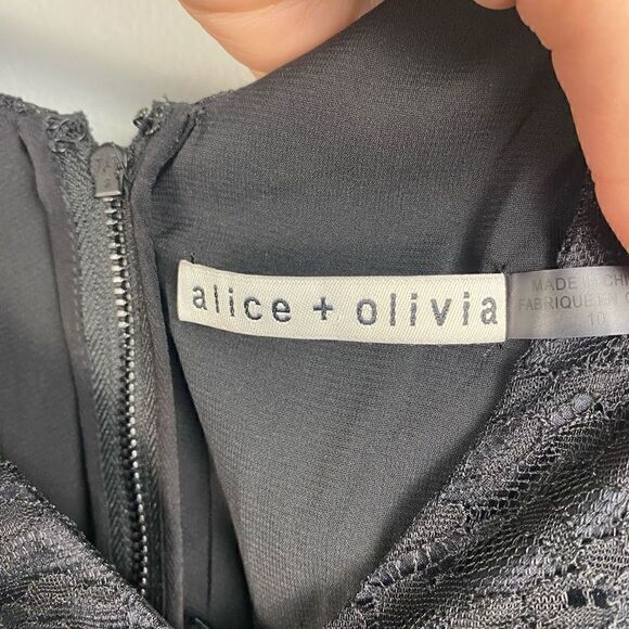 Alice + Olivia Mcguire Ruffle Side Slit Silk Midi Dress - Picture 12 of 16